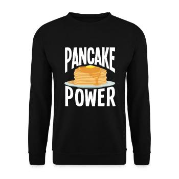 Funny Pancake Pancakes Gift - Unisex Sweatshirt - black - Front - Alina (178cm) & Michal (187cm)