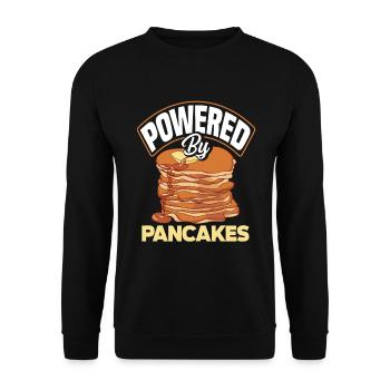Funny Pancake Pancakes Gift - Unisex Sweatshirt - black - Front - Alina (178cm) & Michal (187cm)
