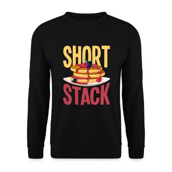Funny Pancake Pancakes Gift - Unisex Sweatshirt - black - Front - Alina (178cm) & Michal (187cm)