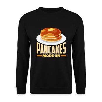 Funny Pancake Pancakes Gift - Unisex Sweatshirt - black - Front - Alina (178cm) & Michal (187cm)