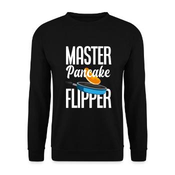 Funny Pancake Pancakes Gift - Unisex Sweatshirt - black - Front - Alina (178cm) & Michal (187cm)