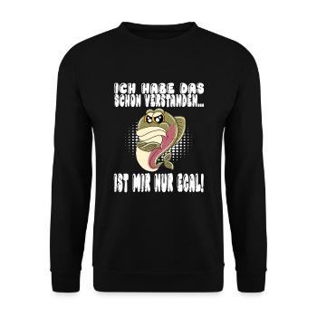 Ich Habe Das Schon Verstanden Ist Mir Nur Egal - Unisex Pullover - Schwarz - Vorne - Alina (178cm) & Michal (187cm)