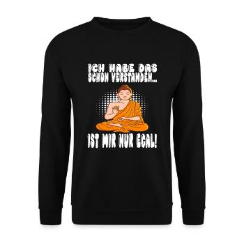 Ich Habe Das Schon Verstanden Ist Mir Nur Egal - Unisex Pullover - Schwarz - Vorne - Alina (178cm) & Michal (187cm)