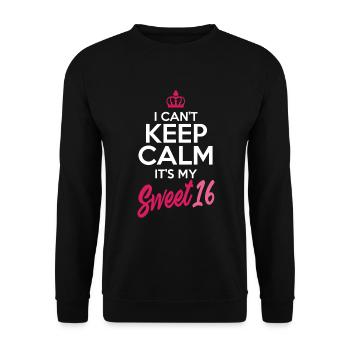 Fille du 16e anniversaire - Sweat-shirt Unisexe - noir - Devant - Alina (178cm) & Michal (187cm)