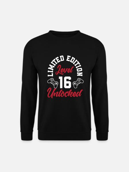 16th Birthday Young Gaming Gamer - Unisex Sweatshirt - black
