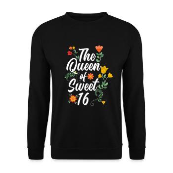 Fille du 16e anniversaire - Sweat-shirt Unisexe - noir - Devant - Alina (178cm) & Michal (187cm)
