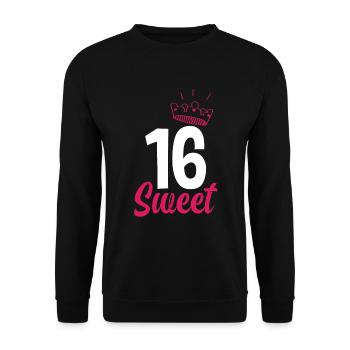 Fille du 16e anniversaire - Sweat-shirt Unisexe - noir - Devant - Alina (178cm) & Michal (187cm)