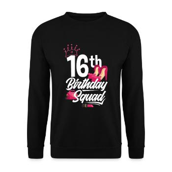 Fille du 16e anniversaire - Sweat-shirt Unisexe - noir - Devant - Alina (178cm) & Michal (187cm)