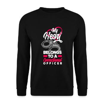 Gardiens de prison Agents pénitentiaires - Sweat-shirt Unisexe - noir - Devant - Alina (178cm) & Michal (187cm)