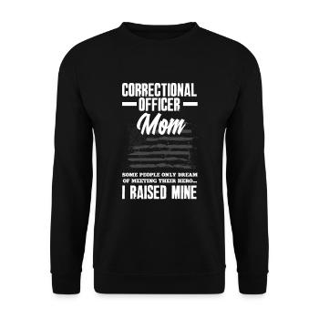 Gardiens de prison Agents pénitentiaires - Sweat-shirt Unisexe - noir - Devant - Alina (178cm) & Michal (187cm)