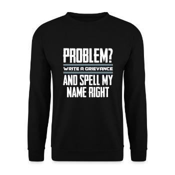 Gardien de prison Agent correctionnel - Sweat-shirt Unisexe - noir - Devant - Alina (178cm) & Michal (187cm)