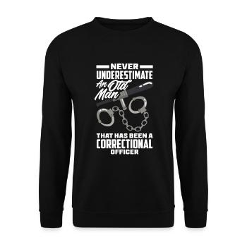Gardiens de prison Agents pénitentiaires - Sweat-shirt Unisexe - noir - Devant - Alina (178cm) & Michal (187cm)