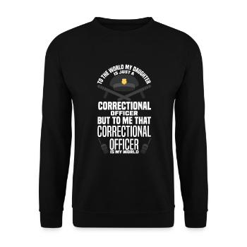 Gardien de prison Agent correctionnel - Sweat-shirt Unisexe - noir - Devant - Alina (178cm) & Michal (187cm)