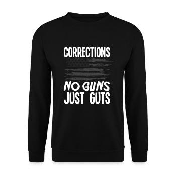 Gardiens de prison Agents pénitentiaires - Sweat-shirt Unisexe - noir - Devant - Alina (178cm) & Michal (187cm)