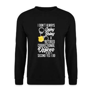 Gardiens de prison Agents pénitentiaires - Sweat-shirt Unisexe - noir - Devant - Alina (178cm) & Michal (187cm)