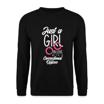Gardien de prison Agent correctionnel - Sweat-shirt Unisexe - noir - Devant - Alina (178cm) & Michal (187cm)