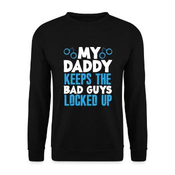 Prison Guard Correctional Officer - Unisex Sweatshirt - black - Front - Alina (178cm) & Michal (187cm)