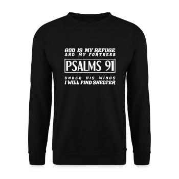 Jésus-Christ-Christ Religion Religieuse - Sweat-shirt Unisexe - noir - Devant - Alina (178cm) & Michal (187cm)