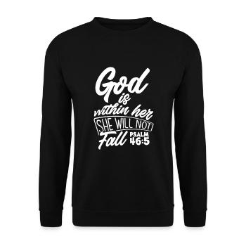 Jesus Christ Christ Religion Religious - Unisex Sweatshirt - black - Front - Alina (178cm) & Michal (187cm)
