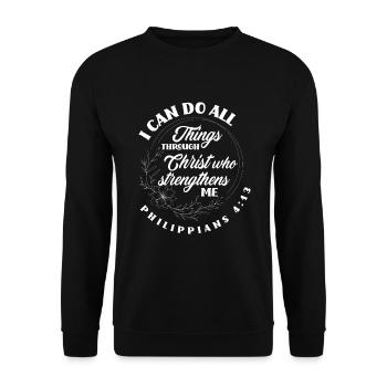 Jésus-Christ Christ Religion Religieux - Sweat-shirt Unisexe - noir - Devant - Alina (178cm) & Michal (187cm)