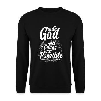 Jésus-Christ-Christ Religion Religieuse - Sweat-shirt Unisexe - noir - Devant - Alina (178cm) & Michal (187cm)