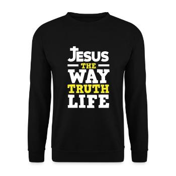 Jésus-Christ Christ Religion Religieux - Sweat-shirt Unisexe - noir - Devant - Alina (178cm) & Michal (187cm)