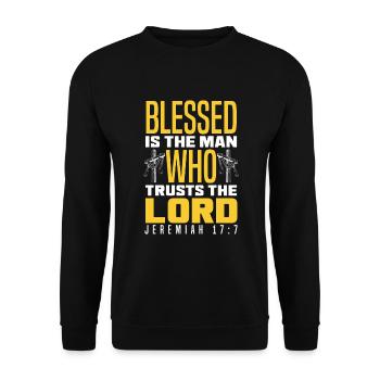 Jésus-Christ-Christ Religion Religieuse - Sweat-shirt Unisexe - noir - Devant - Alina (178cm) & Michal (187cm)
