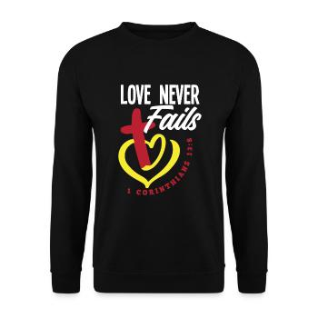 Jésus-Christ-Christ Religion Religieuse - Sweat-shirt Unisexe - noir - Devant - Alina (178cm) & Michal (187cm)