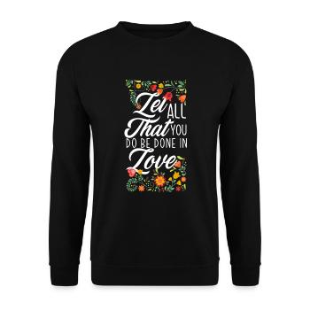 Jesus Christ Christ Religion Religious - Unisex Sweatshirt - black - Front - Alina (178cm) & Michal (187cm)