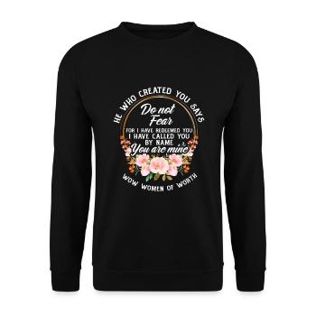 Jesus Christ Christ Religion Religious - Unisex Sweatshirt - black - Front - Alina (178cm) & Michal (187cm)