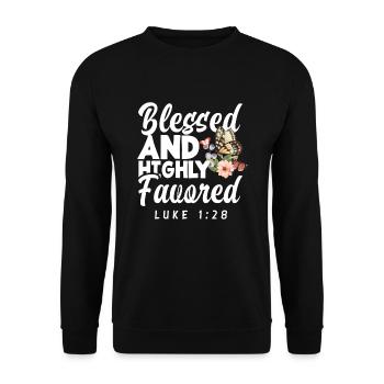 Jésus-Christ-Christ Religion Religieuse - Sweat-shirt Unisexe - noir - Devant - Alina (178cm) & Michal (187cm)
