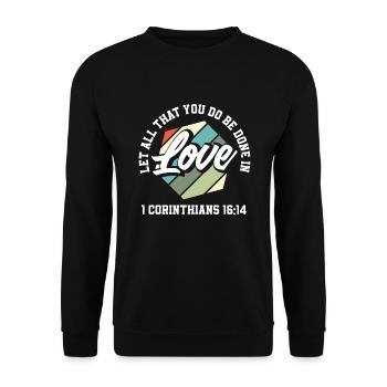 Jesus Christ Christ Religion Religious - Unisex Sweatshirt - black - Front - Alina (178cm) & Michal (187cm)