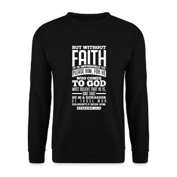 Jesus Christ Christ Religion Religious - Unisex Sweatshirt - black - Front - Alina (178cm) & Michal (187cm)