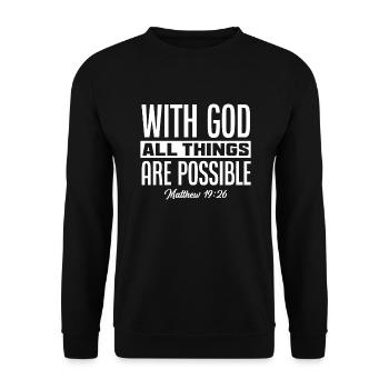 Jésus-Christ-Christ Religion Religieuse - Sweat-shirt Unisexe - noir - Devant - Alina (178cm) & Michal (187cm)