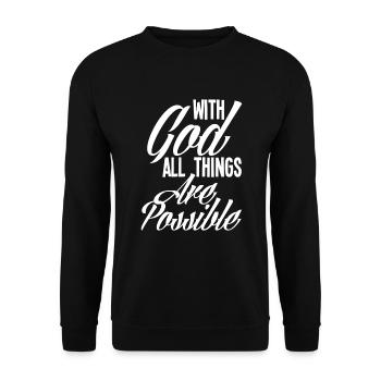 Jésus-Christ-Christ Religion Religieuse - Sweat-shirt Unisexe - noir - Devant - Alina (178cm) & Michal (187cm)