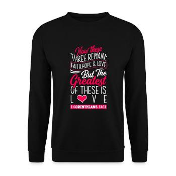 Jesus Christ Christ Religion Religious - Unisex Sweatshirt - black - Front - Alina (178cm) & Michal (187cm)