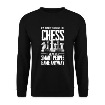 Funny Chess Player Chess Player Gift - Unisex Sweatshirt - black - Front - Alina (178cm) & Michal (187cm)