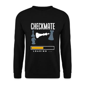 Funny Chess Player Chess Player Gift - Unisex Sweatshirt - black - Front - Alina (178cm) & Michal (187cm)