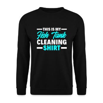 Lustiges Aquarist Aquarianer Aquarium Geschenk - Unisex Pullover - Schwarz - Vorne - Alina (178cm) & Michal (187cm)