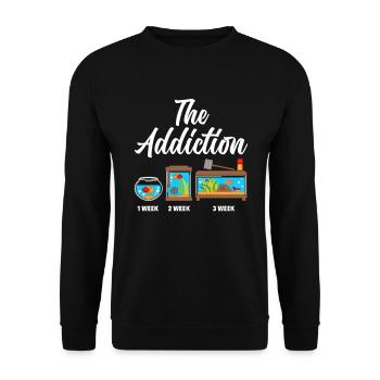Lustiges Aquarist Aquarianer Aquarium Geschenk - Unisex Pullover - Schwarz - Vorne - Alina (178cm) & Michal (187cm)