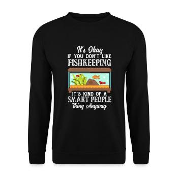 Drôle Aquarist Aquarist Aquarium Cadeau - Sweat-shirt Unisexe - noir - Devant - Alina (178cm) & Michal (187cm)