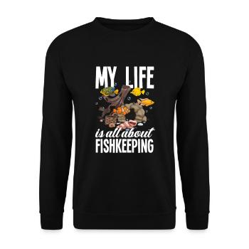 Drôle Aquarist Aquarist Aquarium Cadeau - Sweat-shirt Unisexe - noir - Devant - Alina (178cm) & Michal (187cm)