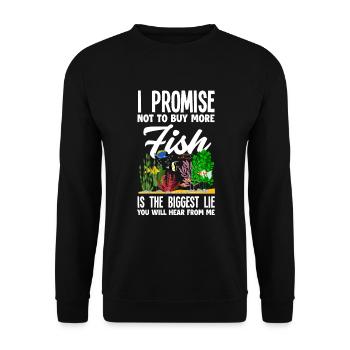 Lustiges Aquarist Aquarianer Aquarium Geschenk - Unisex Pullover - Schwarz - Vorne - Alina (178cm) & Michal (187cm)