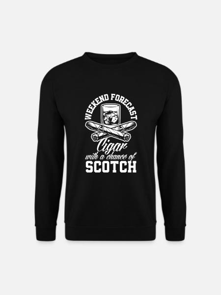 Zigarre Und Scotch Zigarrenraucher Geschenk - Unisex Pullover - Schwarz