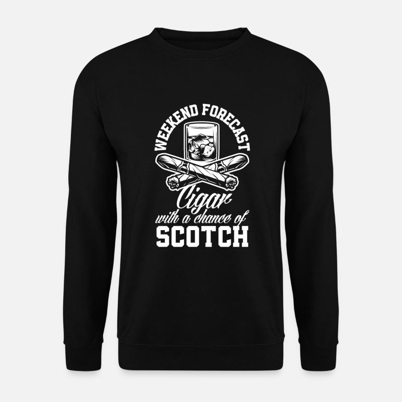 Zigarre Und Scotch Zigarrenraucher Geschenk - Unisex Pullover - Schwarz