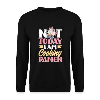 Lustiges Ramen Liebhaber Geschenk - Unisex Pullover - Schwarz - Vorne - Alina (178cm) & Michal (187cm)