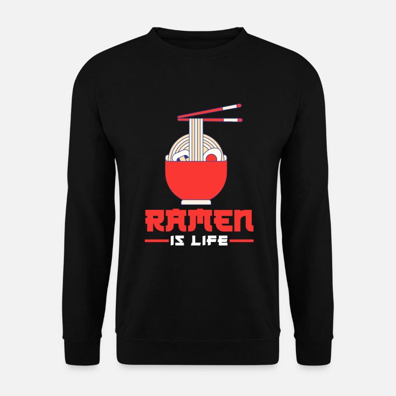 Lustiges Ramen Liebhaber Geschenk - Unisex Pullover - Schwarz