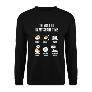 Drôle de cadeau de hamster - Sweat-shirt Unisexe - noir - Devant - Alina (178cm) & Michal (187cm)