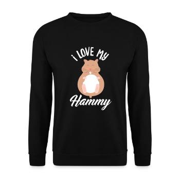 Drôle de cadeau de hamster - Sweat-shirt Unisexe - noir - Devant - Alina (178cm) & Michal (187cm)
