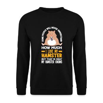 Drôle de cadeau de hamster - Sweat-shirt Unisexe - noir - Devant - Alina (178cm) & Michal (187cm)